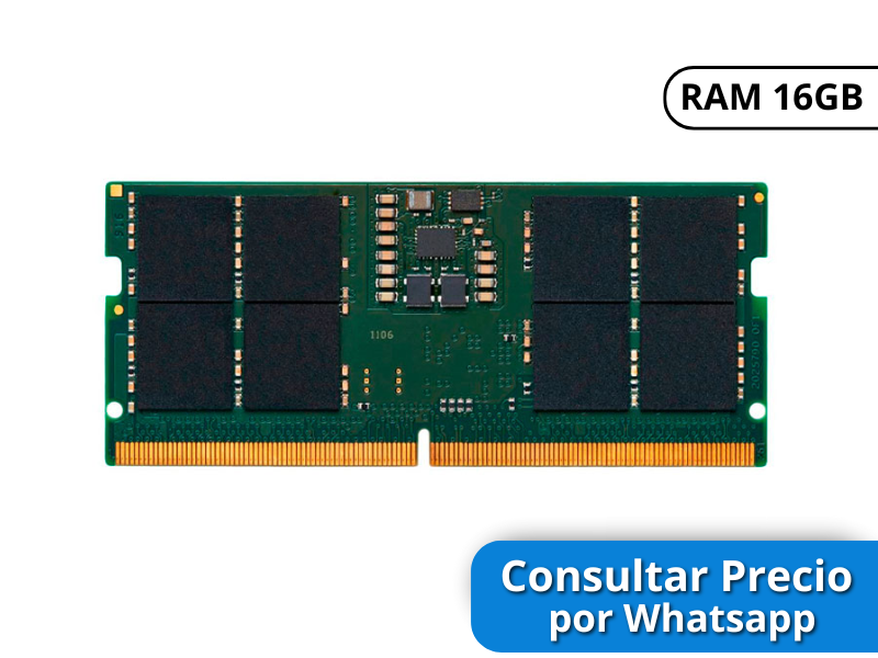 MEMORIA RAM KINGSTON DDR5 16GB 5600MTS  SODIMM KCP556SS8-16